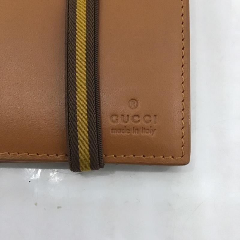 グッチ GUCCI 財布 二つ折り ロゴ、文字 茶 / ブラウン /  メンズ USED 古着 中古 10085209