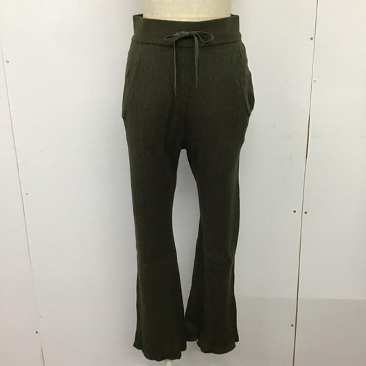 ジーナシス JEANASIS ボトムス ボトムス JS050295TP リブパンツ FREE 無地 カーキ / カーキ /  レディース USED 古着 中古 10085335