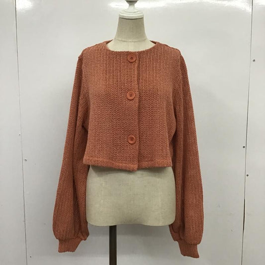 ポピー POPPY カーディガン 長袖 FREE 無地 桃 / ピンク /  レディース USED 古着 中古 10085347