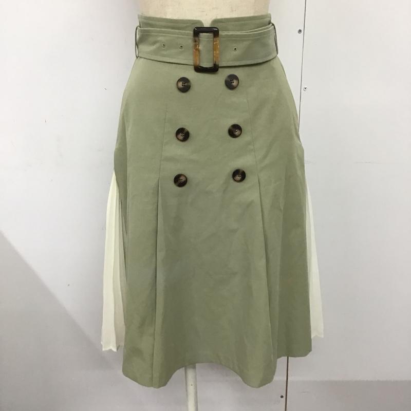 プロポーションボディドレッシング PROPORTION BODY DRESSING スカート ひざ丈スカート 1 無地 カーキ / カーキ /  レディース USED 古着 中古 10085440
