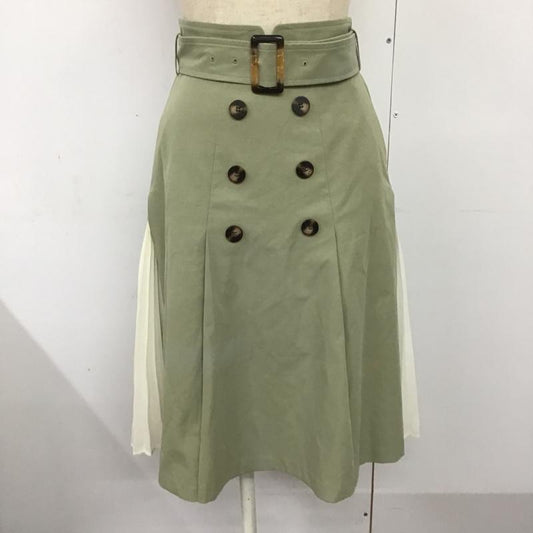 プロポーションボディドレッシング PROPORTION BODY DRESSING スカート ひざ丈スカート 1 無地 カーキ / カーキ /  レディース USED 古着 中古 10085440