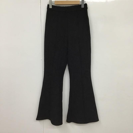 ムルーア MURUA ボトムス ボトムス 012110701101-01 バックスリット フレアパンツ FREE 無地 黒 / ブラック /  レディース USED 古着 中古 10085523