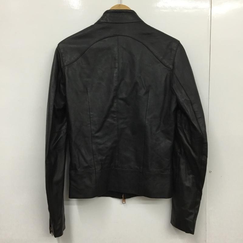 アルマーニエクスチェンジ ARMANI EXCHANGE ジャケット、上着 レザージャケット 羊革 XS 無地 黒 / ブラック /  メンズ USED 古着 中古 10085527