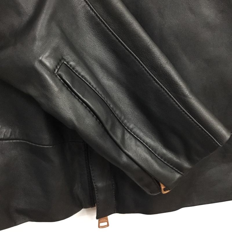アルマーニエクスチェンジ ARMANI EXCHANGE ジャケット、上着 レザージャケット 羊革 XS 無地 黒 / ブラック /  メンズ USED 古着 中古 10085527