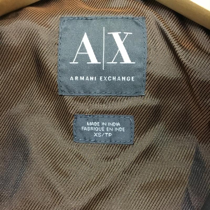 アルマーニエクスチェンジ ARMANI EXCHANGE ジャケット、上着 レザージャケット 羊革 XS 無地 黒 / ブラック /  メンズ USED 古着 中古 10085527