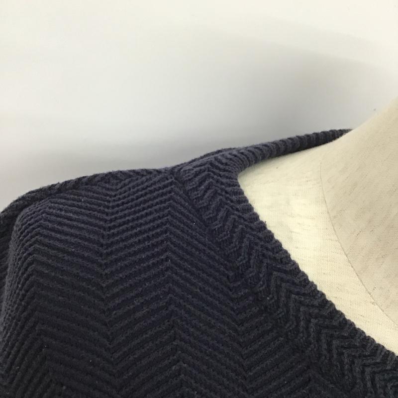 チャップス CHAPS ニット、セーター 長袖 コットン L ワンポイント 紺 / ネイビー /  メンズ USED 古着 中古 10085572