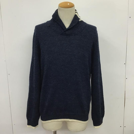 ソフネット SOPHNET. ニット、セーター 長袖 SOPH-112092 M 無地 紺 / ネイビー / X 白 / ホワイト /  メンズ USED 古着 中古 10085608