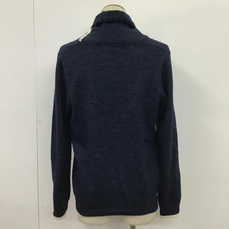 ソフネット SOPHNET. ニット、セーター 長袖 SOPH-112092 M 無地 紺 / ネイビー / X 白 / ホワイト /  メンズ USED 古着 中古 10085608