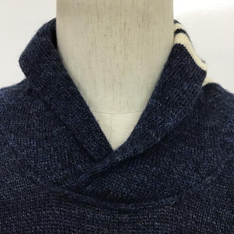 ソフネット SOPHNET. ニット、セーター 長袖 SOPH-112092 M 無地 紺 / ネイビー / X 白 / ホワイト /  メンズ USED 古着 中古 10085608