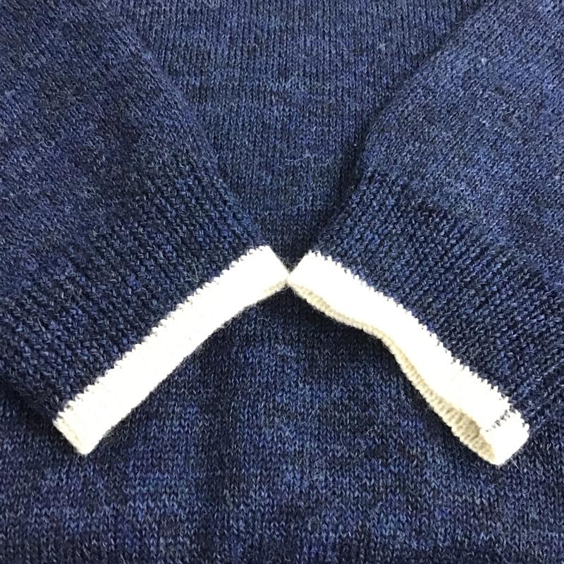 ソフネット SOPHNET. ニット、セーター 長袖 SOPH-112092 M 無地 紺 / ネイビー / X 白 / ホワイト /  メンズ USED 古着 中古 10085608