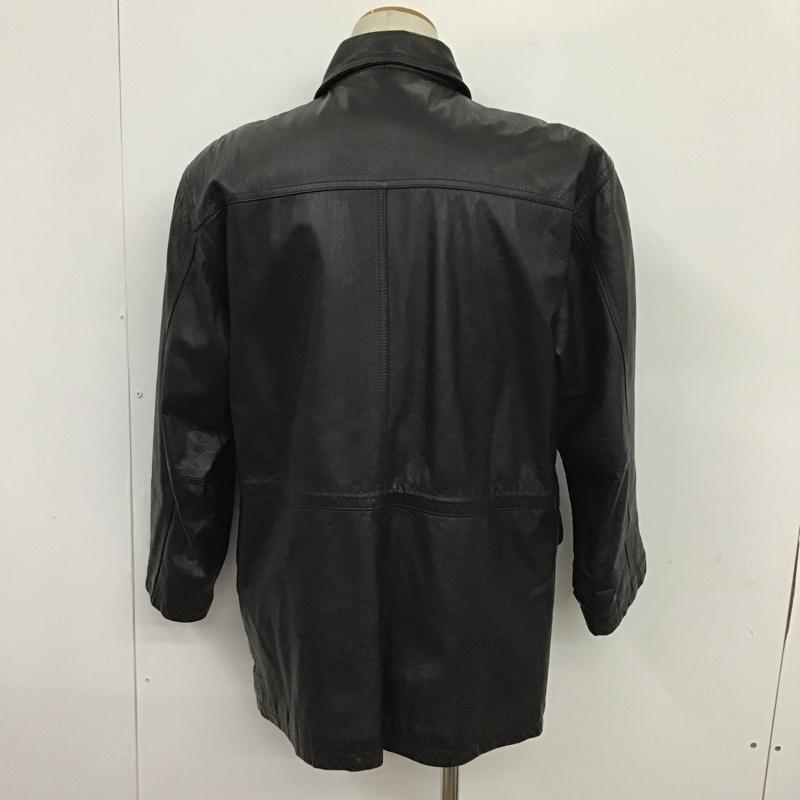 古着 USED ジャケット、上着 レザージャケット M 無地 黒 / ブラック /  メンズ USED 古着 中古 10085611