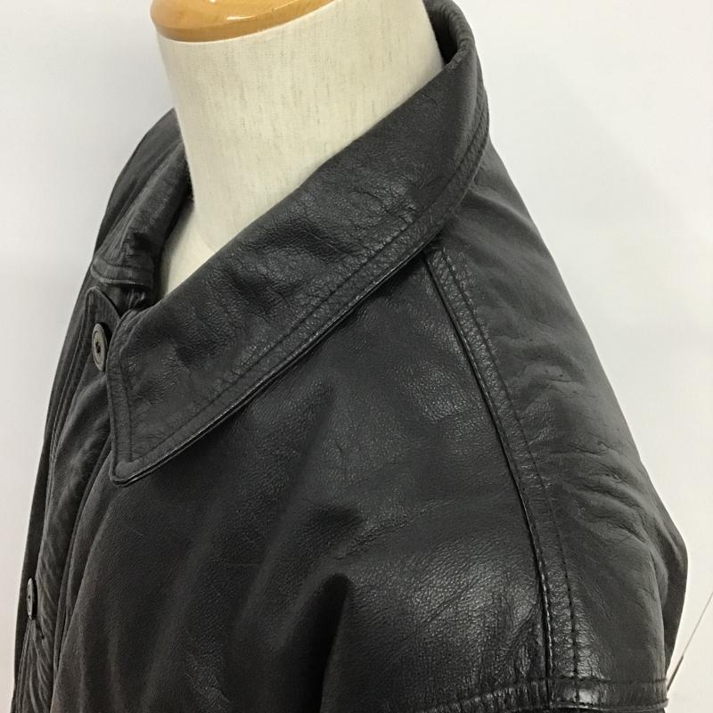古着 USED ジャケット、上着 レザージャケット M 無地 黒 / ブラック /  メンズ USED 古着 中古 10085611