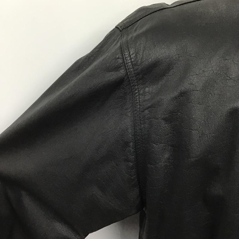 古着 USED ジャケット、上着 レザージャケット M 無地 黒 / ブラック /  メンズ USED 古着 中古 10085611
