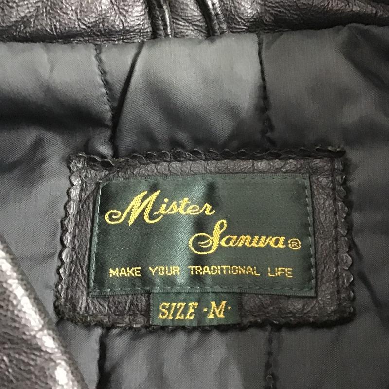 古着 USED ジャケット、上着 レザージャケット M 無地 黒 / ブラック /  メンズ USED 古着 中古 10085611