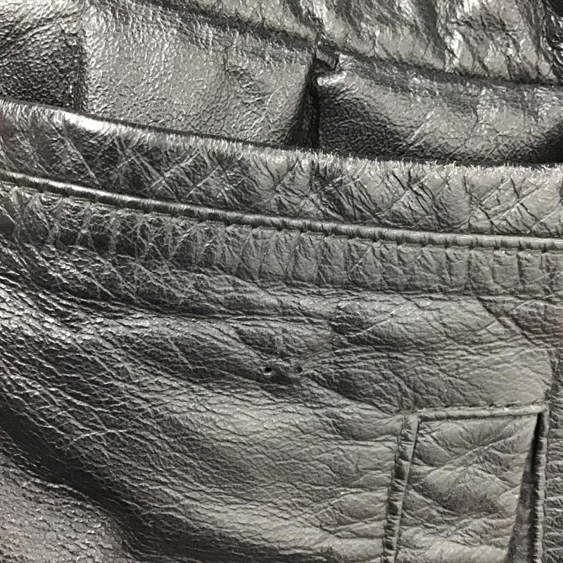 古着 USED ジャケット、上着 レザージャケット M 無地 黒 / ブラック /  メンズ USED 古着 中古 10085611