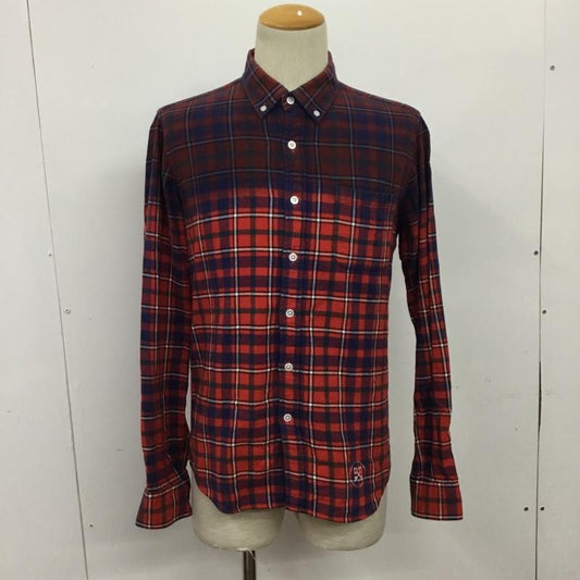 ユニフォームエクスペリメント uniform experiment シャツ、ブラウス 長袖 UE-112026 SPRAY FLANNEL CHECK TIGHT B.D SHIRT 2 チェック 赤 / レッド / X 白 / ホワイト / X 黒 / ブラック / X 紺 / ネイビー /  メンズ USED 古着 中古 10085707