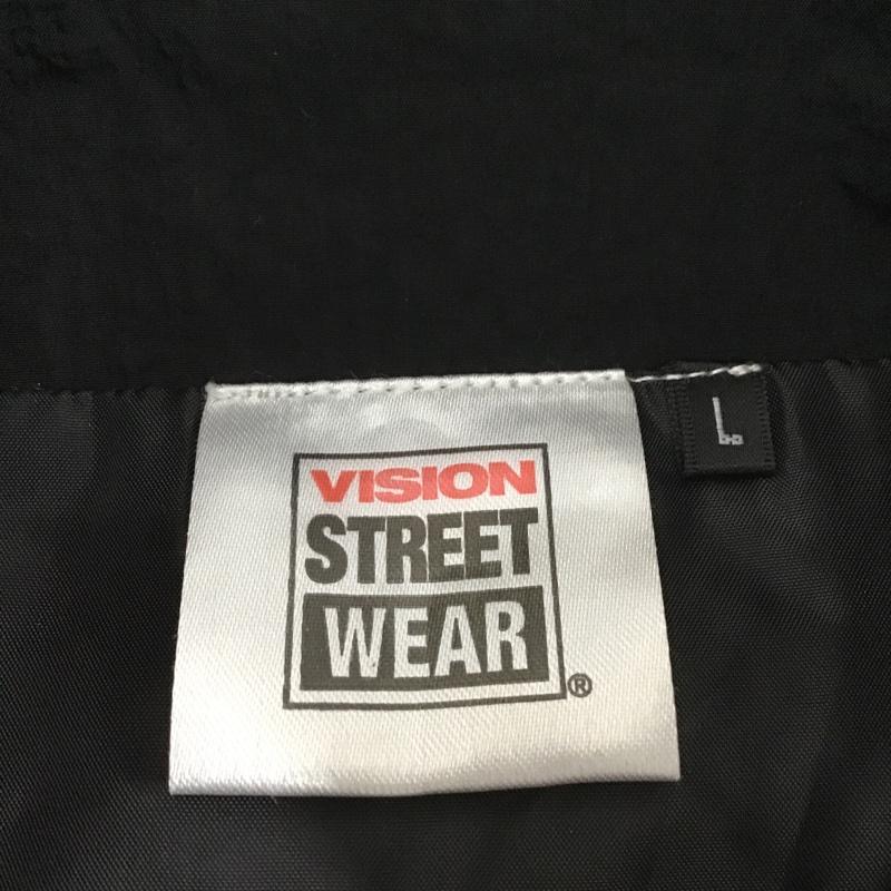 ヴィジョン ストリート ウェア VISION STREET WEAR ジャケット、上着 ジャンパー、ブルゾン 9323106-I Vライン切替トラックジャケット L ロゴ、文字 黒 / ブラック / X 白 / ホワイト /  メンズ USED 古着 中古 10085818