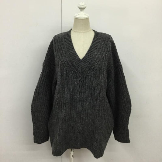 マウジー MOUSSY ニット、セーター 長袖 010CA370-6480 V NECK LOOSE KNIT FREE 無地 灰 / グレー /  レディース USED 古着 中古 10085854