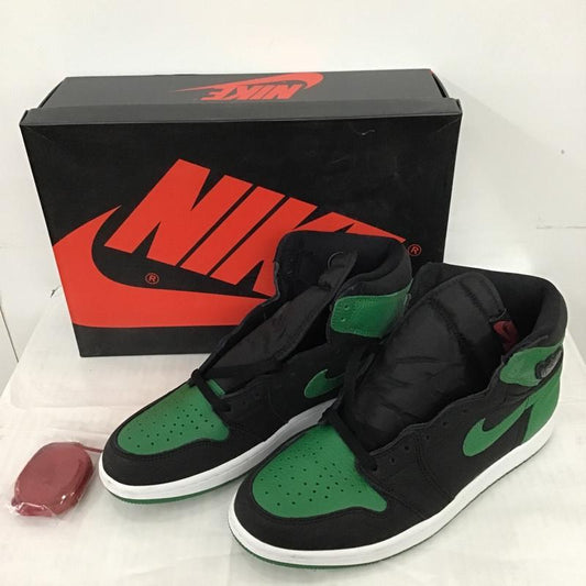 ナイキ NIKE スニーカー スニーカー 555088-030 AIR JORDAN 1 RETRO HIGH OG 28cm 箱有 28.0cm ワンポイント 黒 / ブラック / X 緑 / グリーン /  メンズ USED 古着 中古 10085897