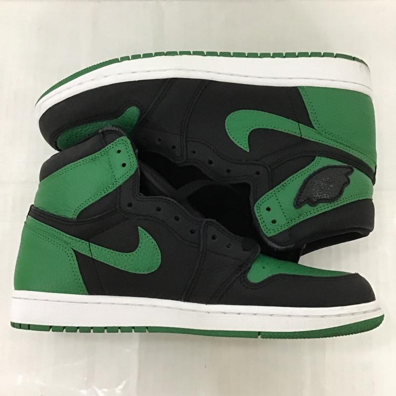 ナイキ NIKE スニーカー スニーカー 555088-030 AIR JORDAN 1 RETRO HIGH OG 28cm 箱有 28.0cm ワンポイント 黒 / ブラック / X 緑 / グリーン /  メンズ USED 古着 中古 10085897