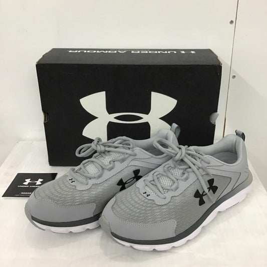 アンダーアーマー UNDER ARMOUR スニーカー スニーカー 3025963-100 ランニング Charged Assert 9 EX WIDE 28.5cm 箱有 28.5cm ロゴ、文字 灰 / グレー / X 白 / ホワイト /  メンズ USED 古着 中古 10085919