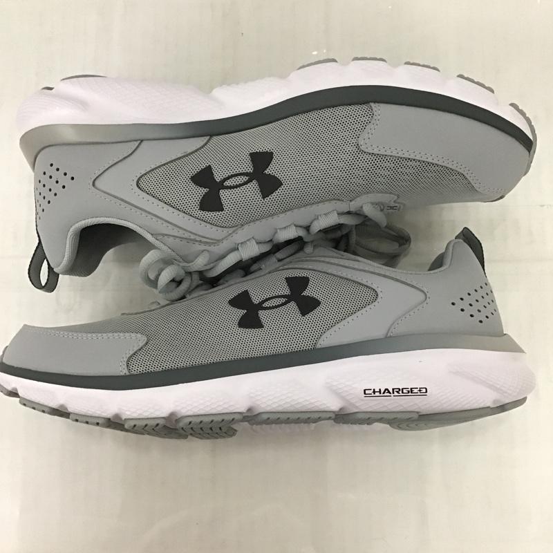 アンダーアーマー UNDER ARMOUR スニーカー スニーカー 3025963-100 ランニング Charged Assert 9 EX WIDE 28.5cm 箱有 28.5cm ロゴ、文字 灰 / グレー / X 白 / ホワイト /  メンズ USED 古着 中古 10085919