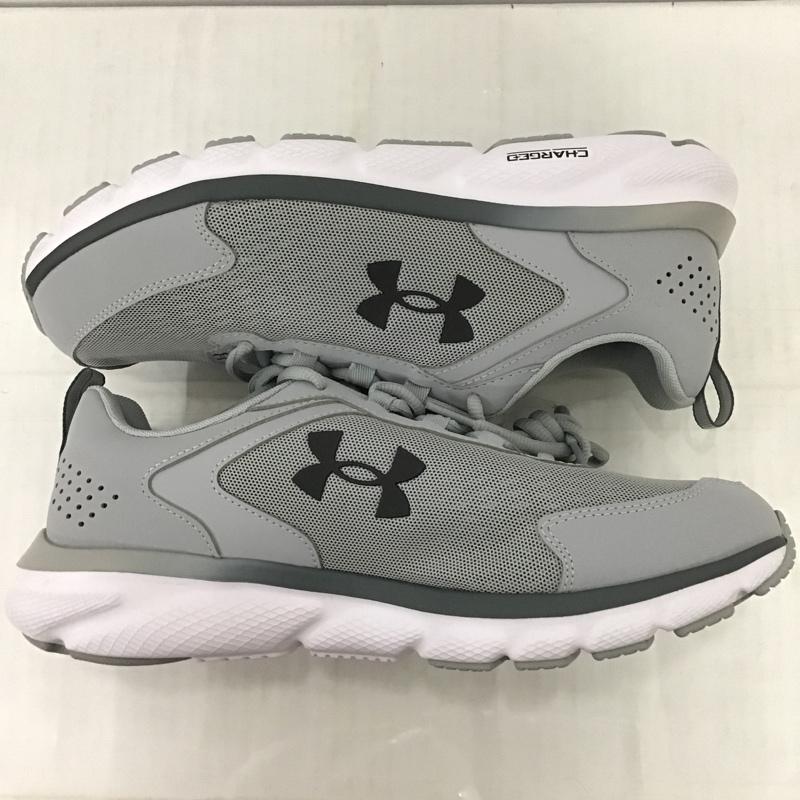 アンダーアーマー UNDER ARMOUR スニーカー スニーカー 3025963-100 ランニング Charged Assert 9 EX WIDE 28.5cm 箱有 28.5cm ロゴ、文字 灰 / グレー / X 白 / ホワイト /  メンズ USED 古着 中古 10085919