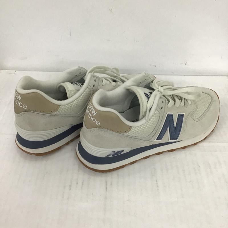 ニューバランス New Balance スニーカー スニーカー ML574LGI 25cm 箱有 25.0cm ロゴ、文字 ベージュ / ベージュ / X 紺 / ネイビー /  メンズ USED 古着 中古 10085920