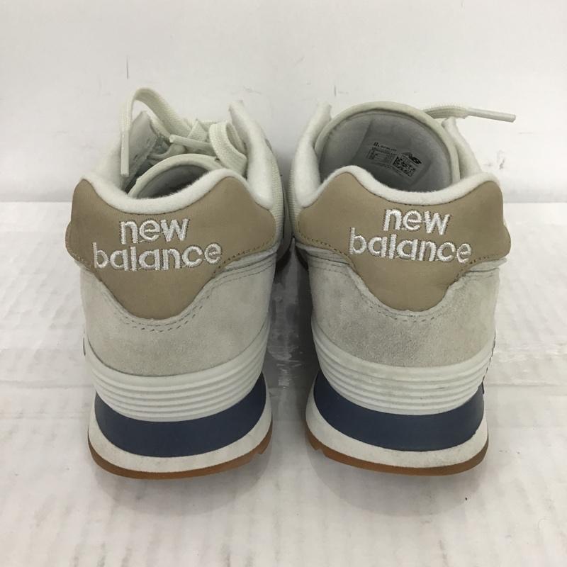 ニューバランス New Balance スニーカー スニーカー ML574LGI 25cm 箱有 25.0cm ロゴ、文字 ベージュ / ベージュ / X 紺 / ネイビー /  メンズ USED 古着 中古 10085920