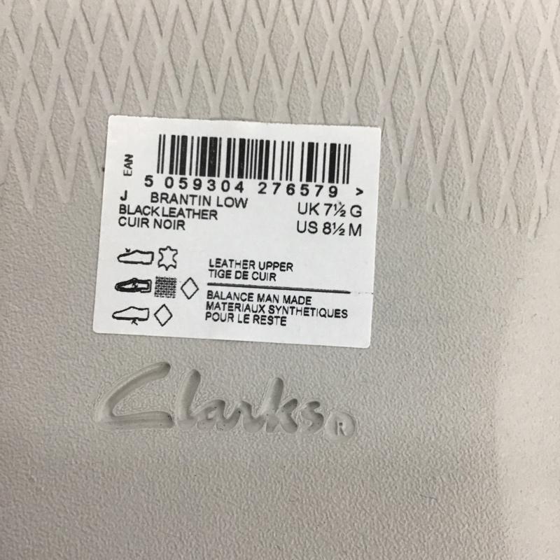 クラークス Clarks 革靴 革靴 Brantin Low UK71/2 US：8.5 無地 黒 / ブラック / X 白 / ホワイト /  メンズ USED 古着 中古 10085947
