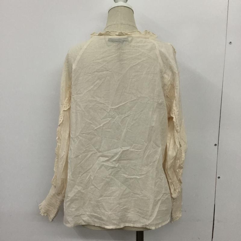 ザラベーシック ZARA BASIC カットソー 長袖 7200 236 052 タッセル XS 刺繍 アイボリー / アイボリー /  レディース USED 古着 中古 10085961