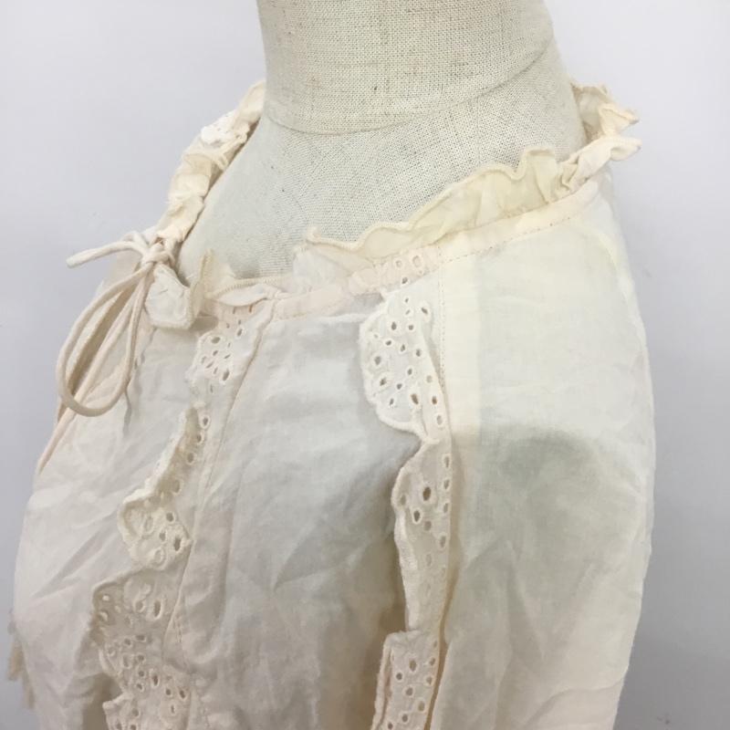 ザラベーシック ZARA BASIC カットソー 長袖 7200 236 052 タッセル XS 刺繍 アイボリー / アイボリー /  レディース USED 古着 中古 10085961