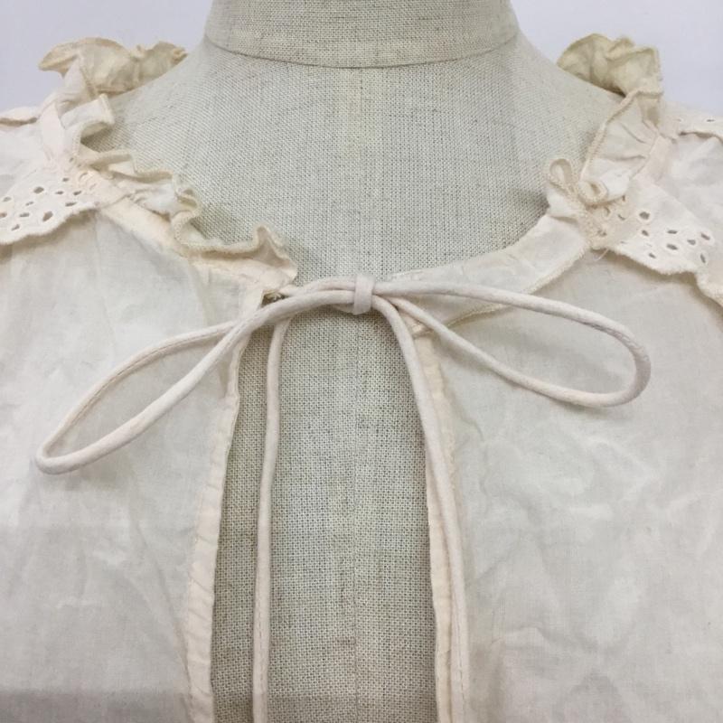 ザラベーシック ZARA BASIC カットソー 長袖 7200 236 052 タッセル XS 刺繍 アイボリー / アイボリー /  レディース USED 古着 中古 10085961