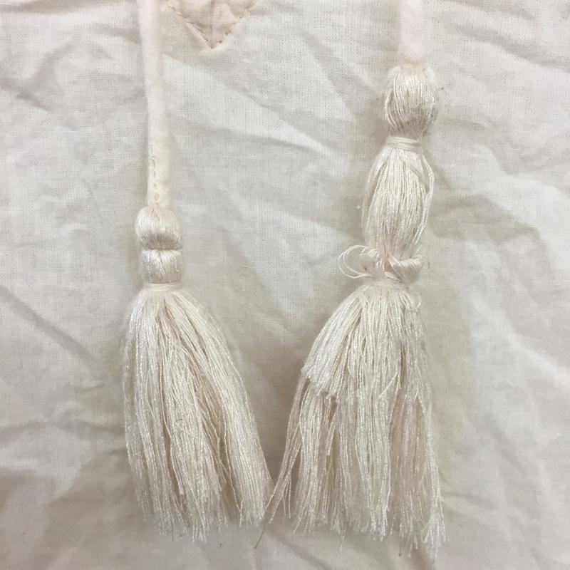 ザラベーシック ZARA BASIC カットソー 長袖 7200 236 052 タッセル XS 刺繍 アイボリー / アイボリー /  レディース USED 古着 中古 10085961