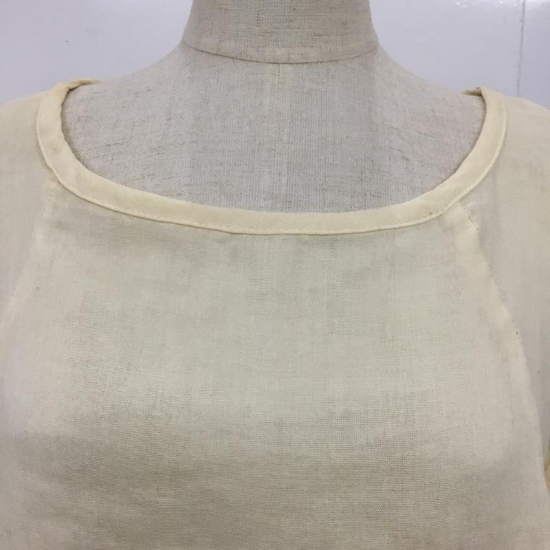 スタディオクリップ studio CLIP カットソー 長袖 S152659-1F ダブルガーゼ スカラップ 刺繍 黄 / イエロー /  レディース USED 古着 中古 10085965