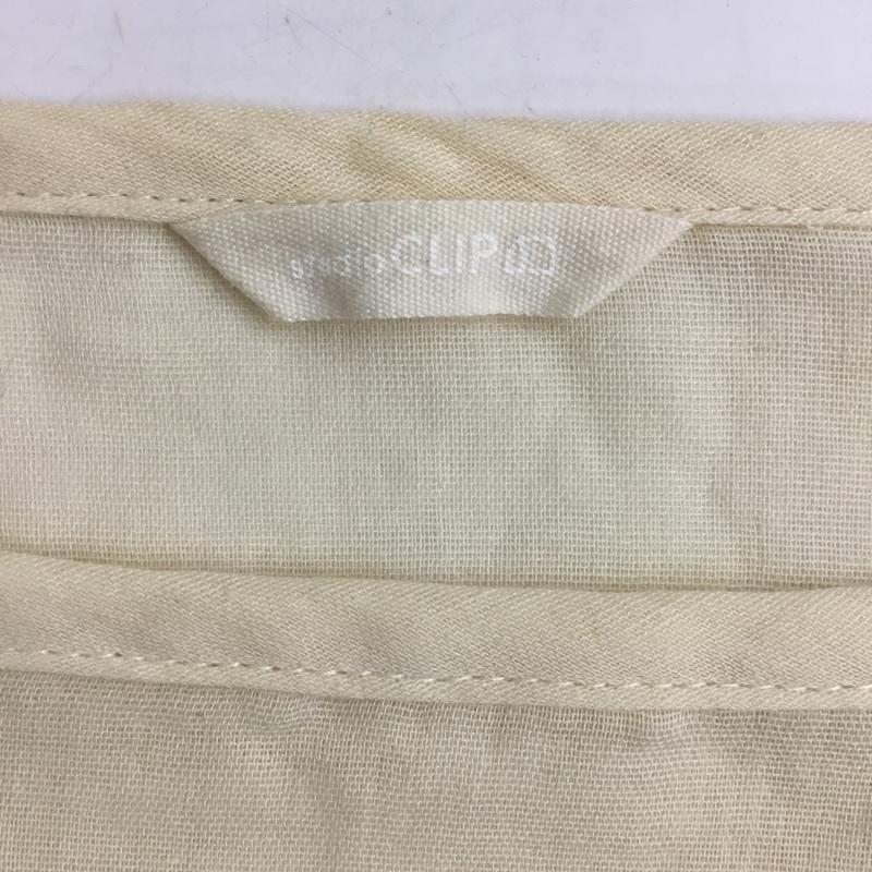 スタディオクリップ studio CLIP カットソー 長袖 S152659-1F ダブルガーゼ スカラップ 刺繍 黄 / イエロー /  レディース USED 古着 中古 10085965