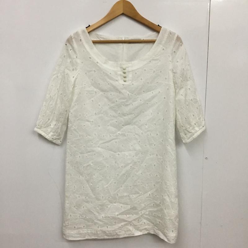 ミルクフェド MILKFED. ワンピース ひざ丈スカート S 無地 白 / ホワイト /  レディース USED 古着 中古 10085970
