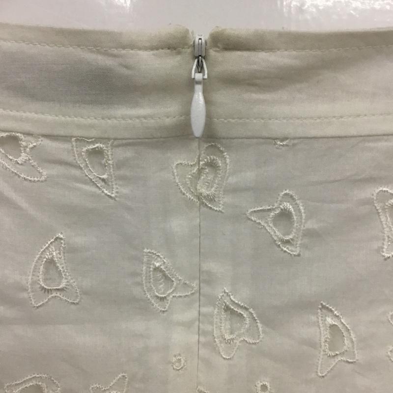 ミルクフェド MILKFED. ワンピース ひざ丈スカート S 無地 白 / ホワイト /  レディース USED 古着 中古 10085970