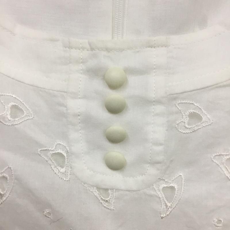 ミルクフェド MILKFED. ワンピース ひざ丈スカート S 無地 白 / ホワイト /  レディース USED 古着 中古 10085970