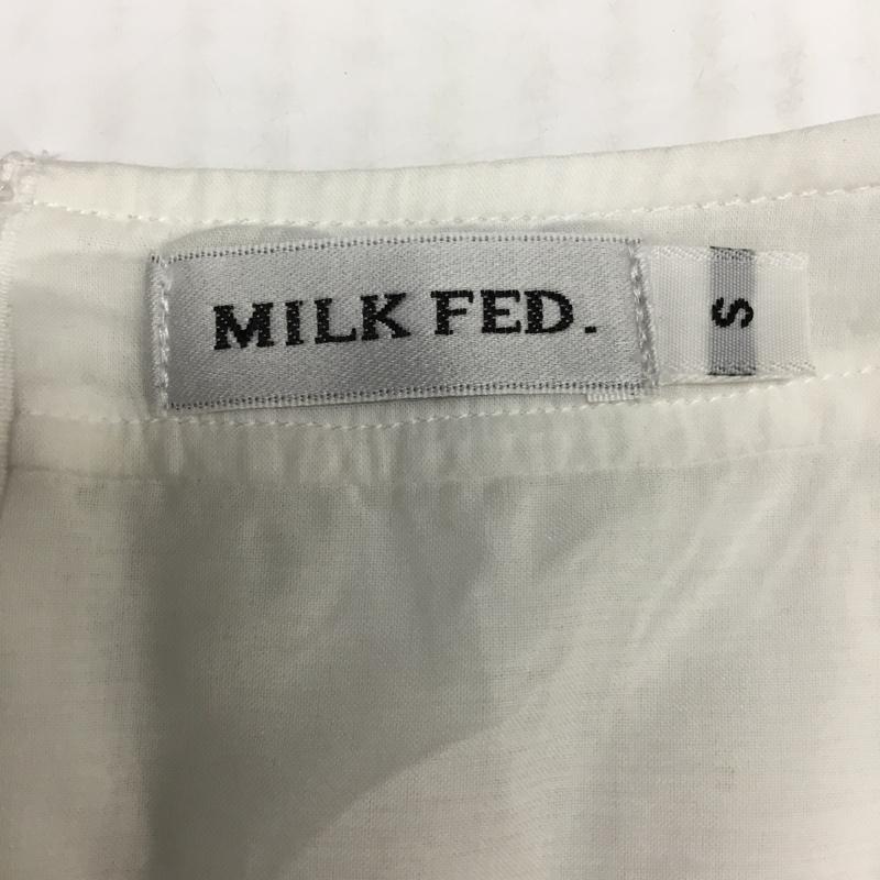 ミルクフェド MILKFED. ワンピース ひざ丈スカート S 無地 白 / ホワイト /  レディース USED 古着 中古 10085970