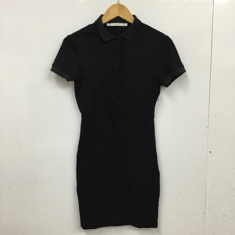 ザラ ZARA ワンピース ミニスカート S 無地 黒 / ブラック /  レディース USED 古着 中古 10085971