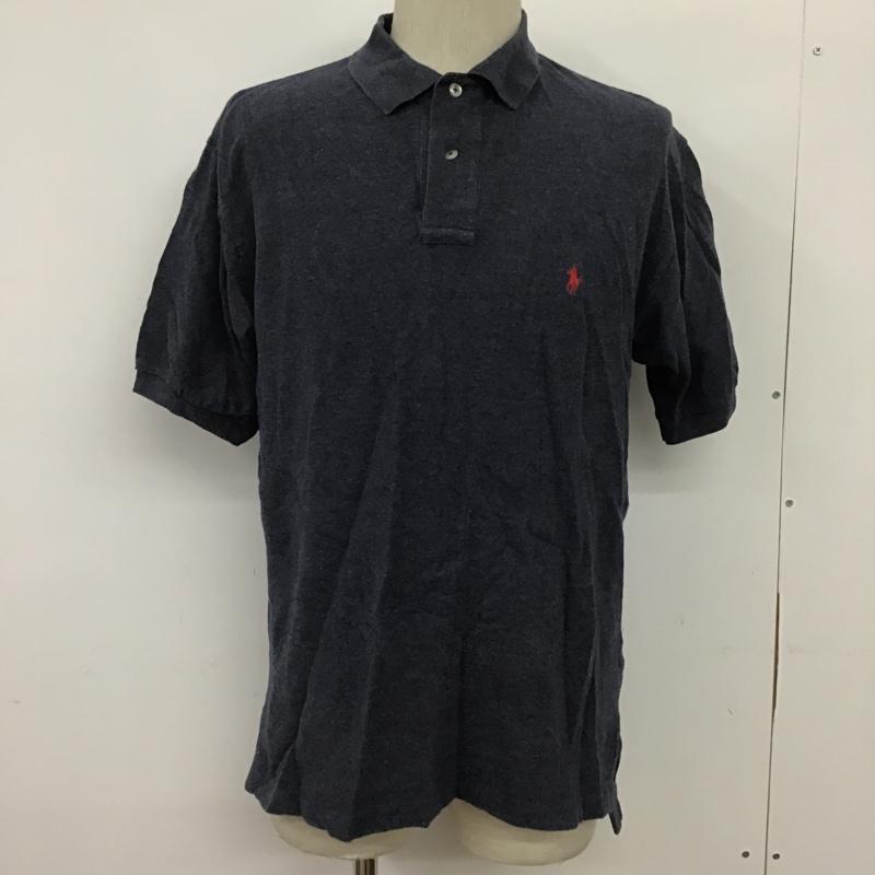 ポロバイラルフローレン Polo by RALPH LAUREN ポロシャツ 半袖 M 無地 チャコールグレー / チャコールグレー /  メンズ USED 古着 中古 10086003