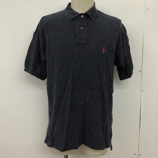 ポロバイラルフローレン Polo by RALPH LAUREN ポロシャツ 半袖 M 無地 チャコールグレー / チャコールグレー /  メンズ USED 古着 中古 10086003