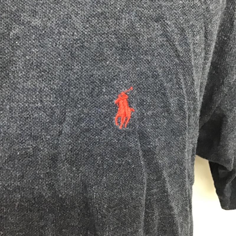 ポロバイラルフローレン Polo by RALPH LAUREN ポロシャツ 半袖 M 無地 チャコールグレー / チャコールグレー /  メンズ USED 古着 中古 10086003