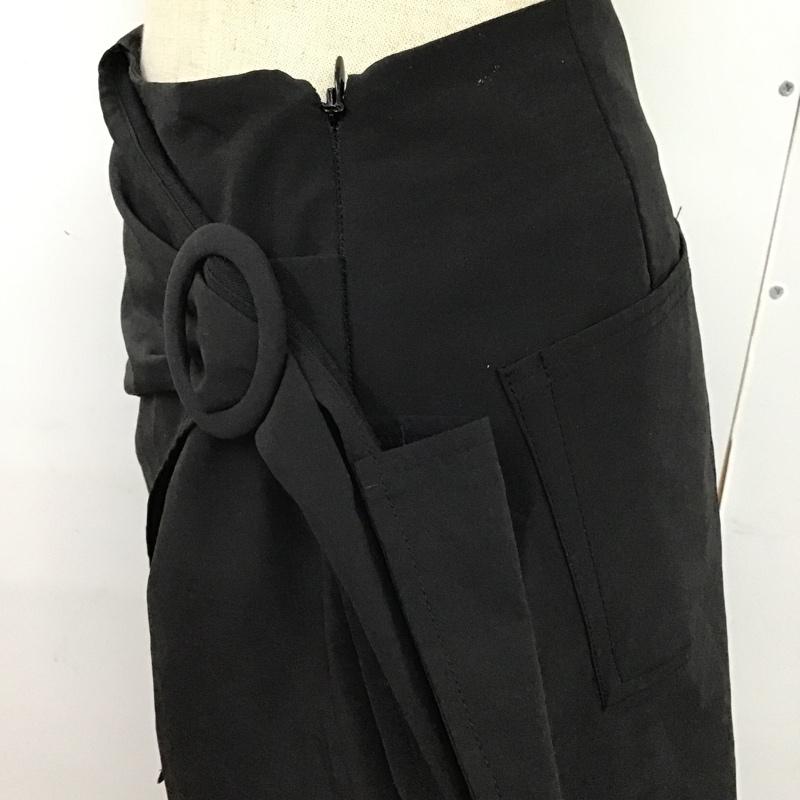 エモダ EMODA スカート ミニスカート 042010850001 Wラップベルトスカート M 無地 黒 / ブラック /  レディース USED 古着 中古 10086034