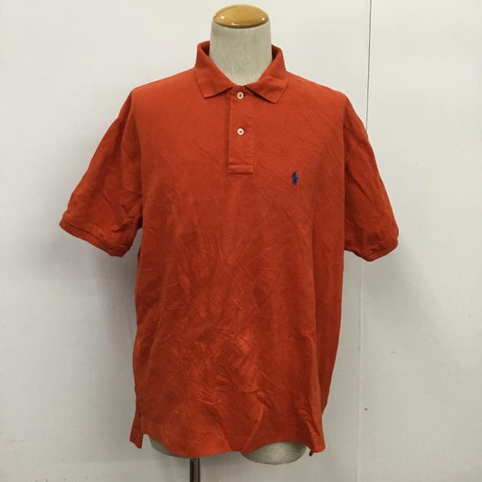 ポロバイラルフローレン Polo by RALPH LAUREN ポロシャツ 半袖 L 無地 橙 / オレンジ /  メンズ USED 古着 中古 10086050