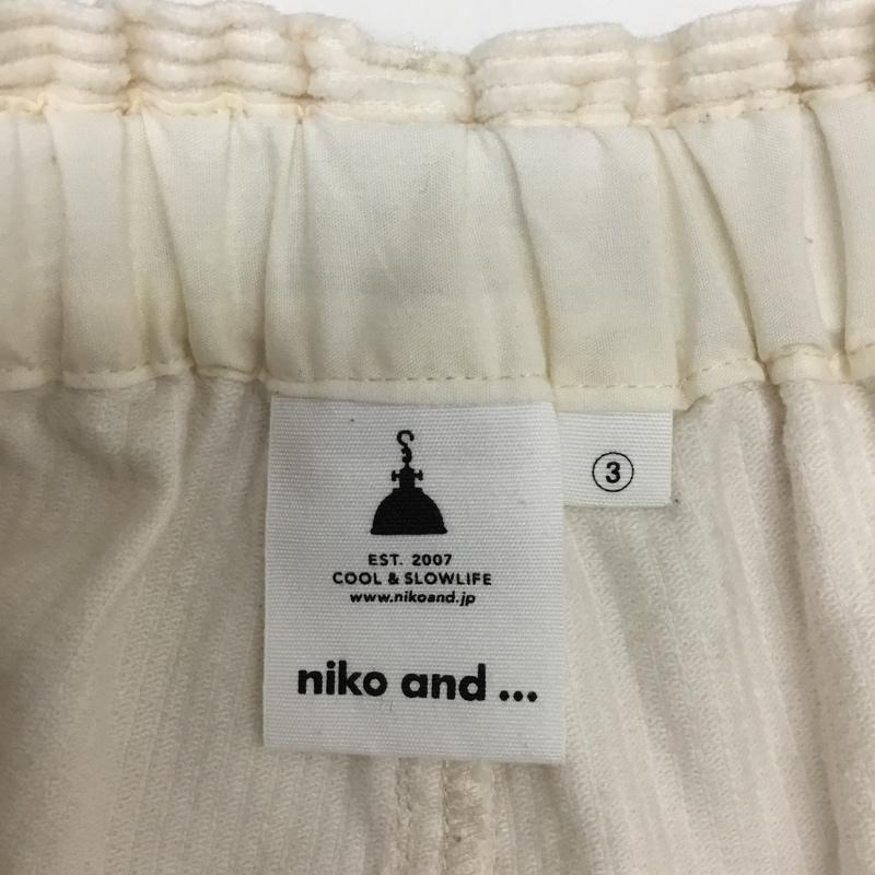 ニコアンド niko and... ボトムス ボトムス 3 無地 白 / ホワイト /  レディース USED 古着 中古 10086084
