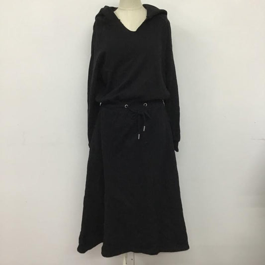 ジーナシス JEANASIS ワンピース ロングスカート JS430025TP スウェットワンピース FREE ロゴ、文字 黒 / ブラック /  レディース USED 古着 中古 10086110