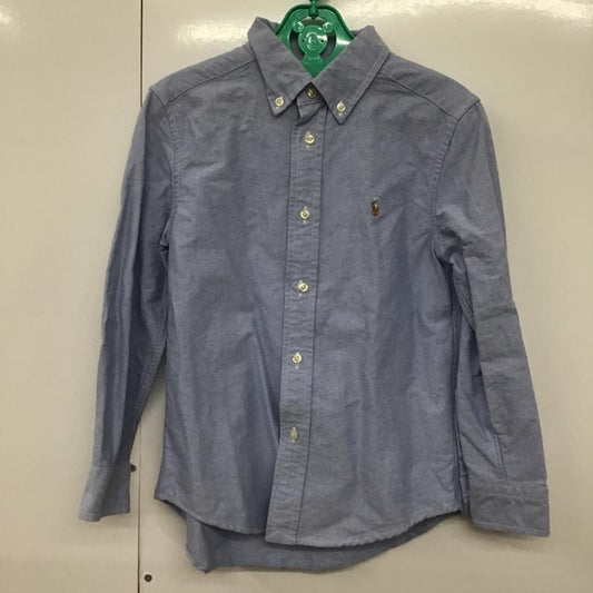 ラルフローレン RALPHLAUREN シャツ、ブラウス 長袖 ボタンダウン 6 ワンポイント 水色 / ライトブルー /  ボーイズ USED 古着 中古 10086151
