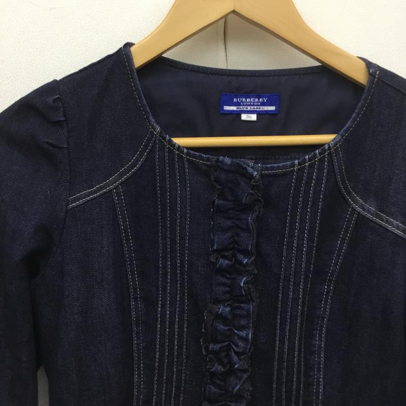 バーバリーブルーレーベル BURBERRY BLUE LABEL ワンピース ひざ丈スカート ストレッチ　デニム 36 インディゴ / インディゴ /  レディース USED 古着 中古 10086160